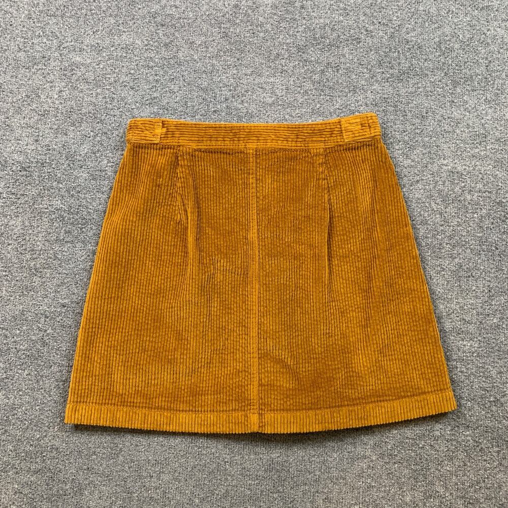 Madewell Skirt Womens 4 Roasted Pecan Corduroy A Line Patch Pocket Edition Mini - Picture 9 of 11